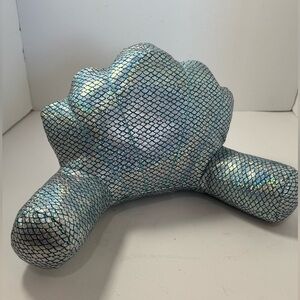 My Life As Mermaid Scale Blue Pillow